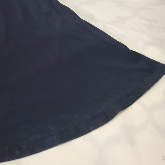 David Meister Dress Gown Maxi Dark Blue One Shoulder Crystal Wedding 2 - Picture 14 of 16